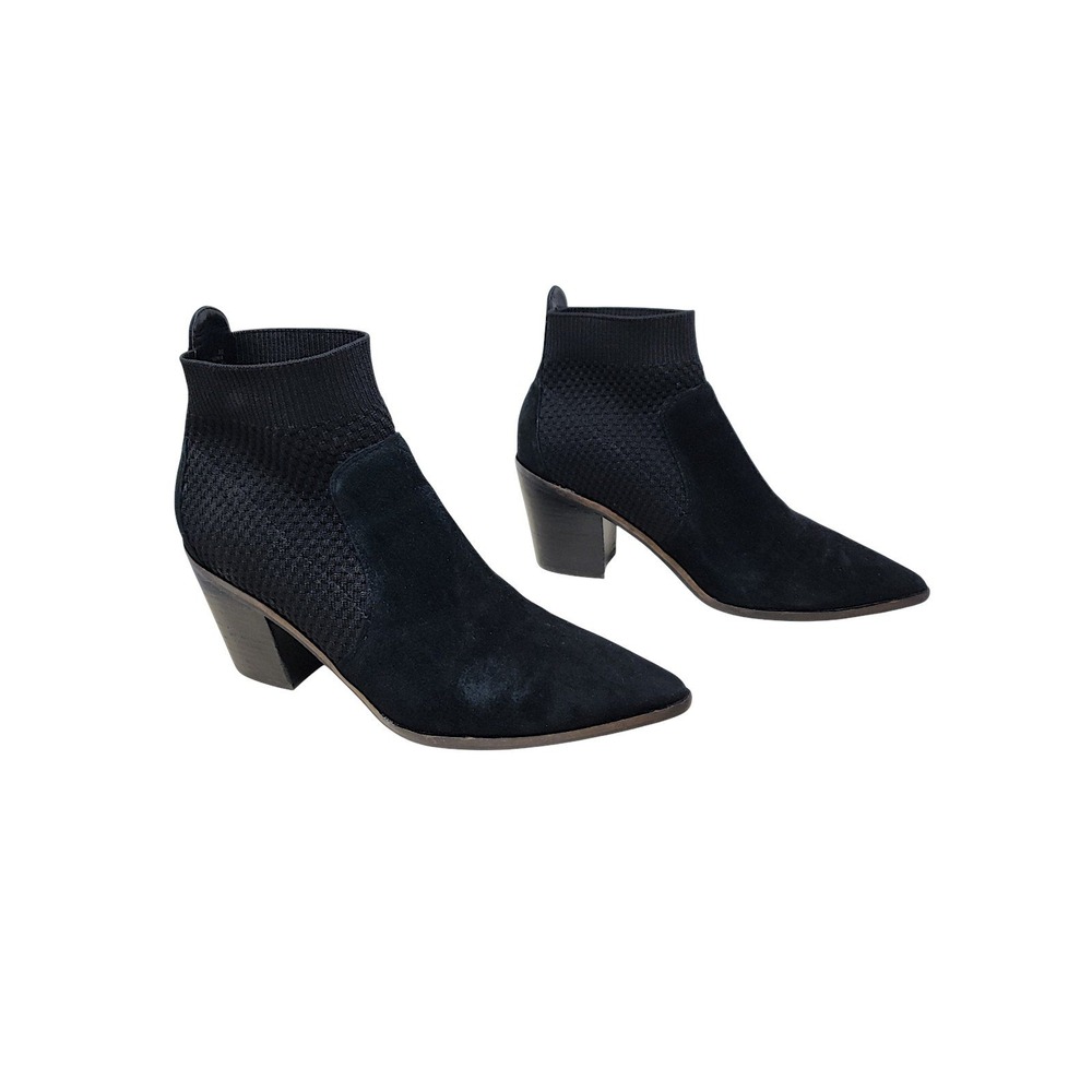 Cole Haan Grand OS Ankle Bootie 8B Womens Maggie Black Stretch Knit Sock Boot 3"